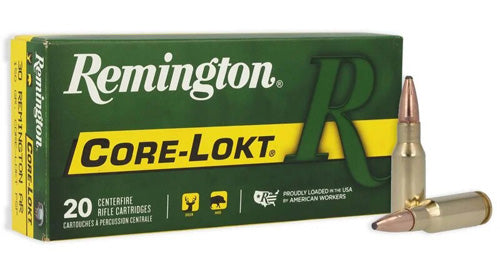 Remington .30 Remington AR Rifle Ammo Core-Lokt Pointed Soft Point JSP 150 grain 