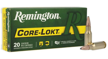 Remington .30 Remington AR Rifle Ammo Core-Lokt Pointed Soft Point JSP 150 grain 