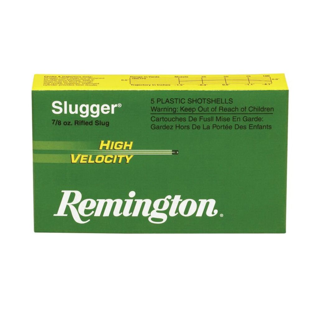 Remington 20 Gauge 28608 Slugger High Velocity 2.75" 1/2oz Rifled Slug