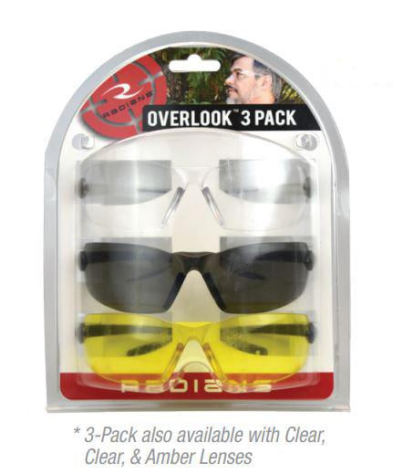 Radians Overlook Safety Glasses Combo Clear Amber Lens 3 Count