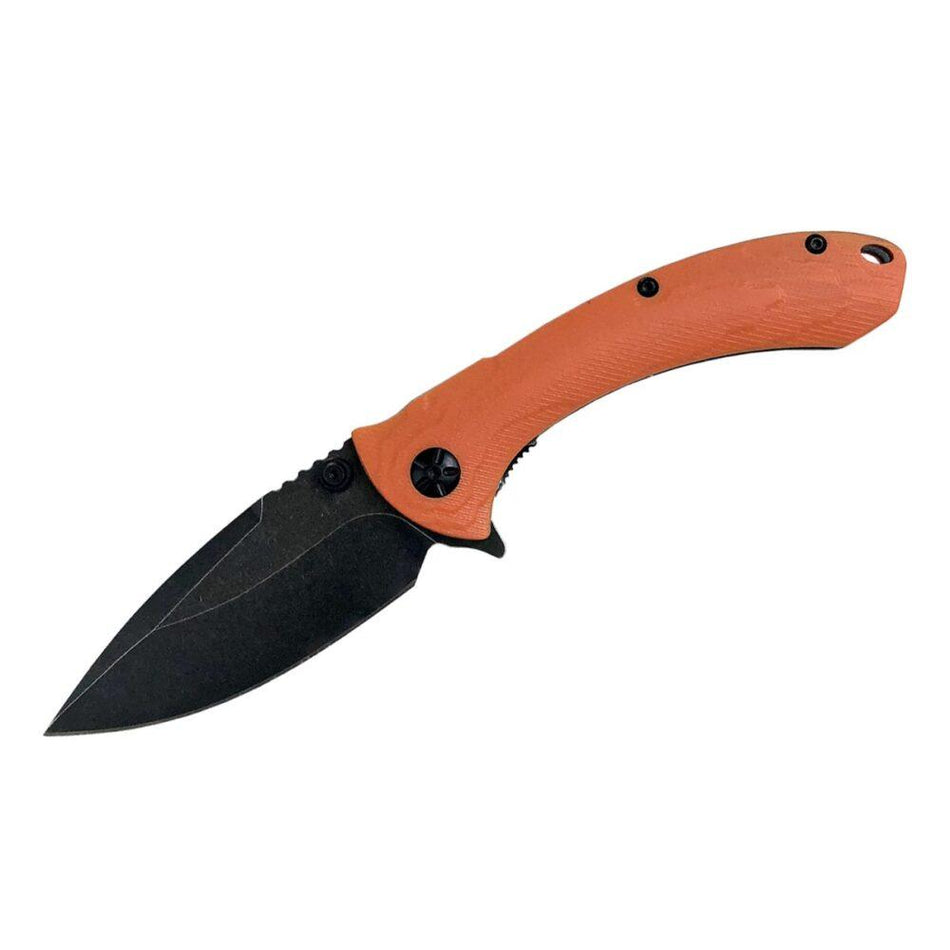 ABKT Elite Shadow Protector II Ball-Bearing Folder 3-1/2" Drop Point Blade Orange