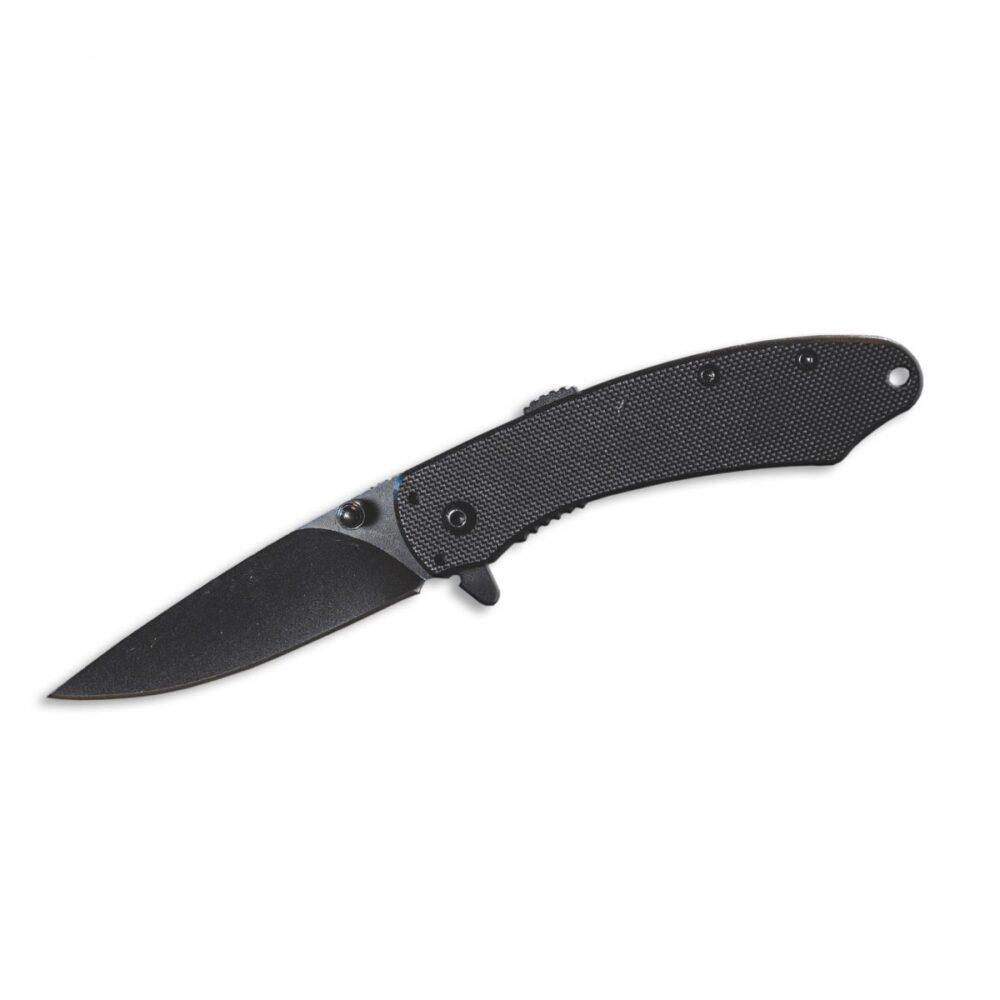 ABKT Elite Ember Black Drop Point Folding Knife 2-3/4 Inch Blade