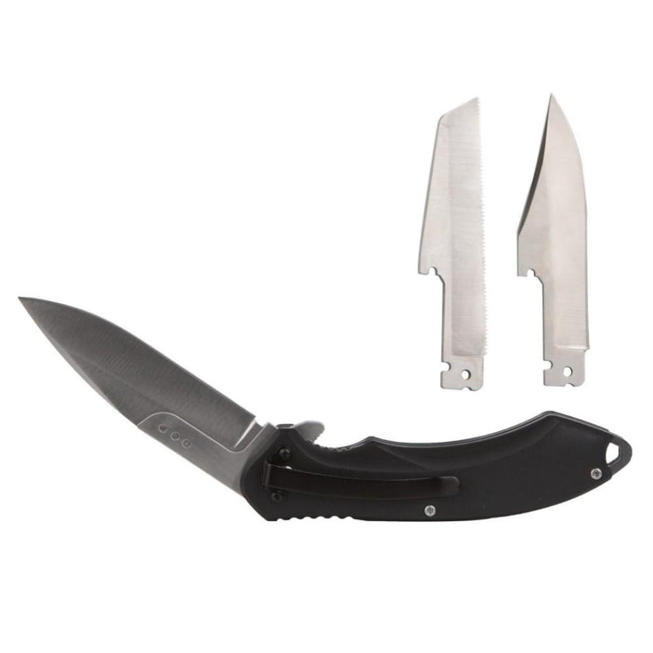 ABKT Elite Switch Folder Folding Knife 4.25" Blades Black G10 Handle