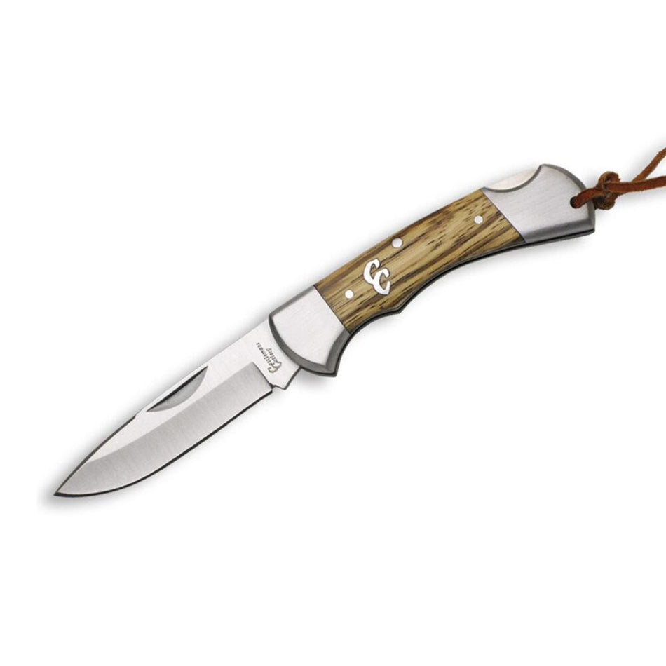 ABKT Cattleman Sagebrush 3" Drop Point Lockback Folder Zebra Wood Handle