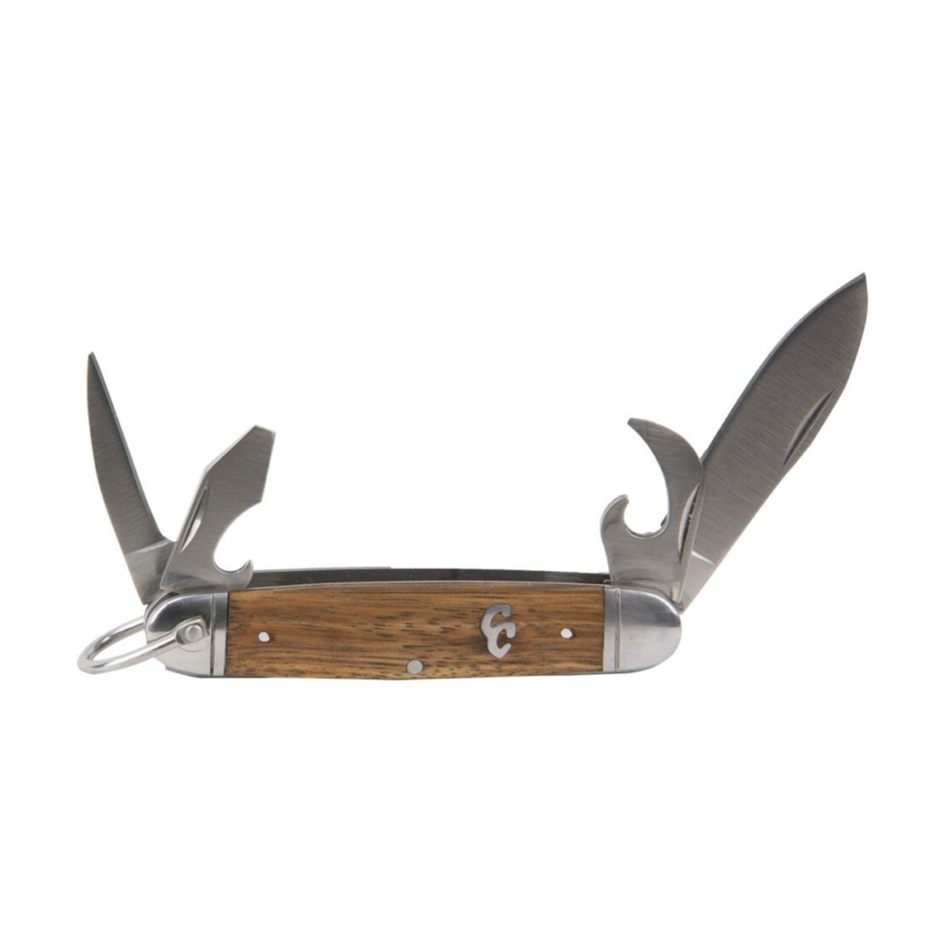 ABKT Cattleman Sagebrush Trail Scout Multitool Knife Zebrawood Handle 2-1/5" Blade