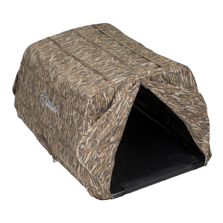 Cupped Hunting Dog Blind Mossy Oak Bottomland Low-Profile Waterfowl Blind