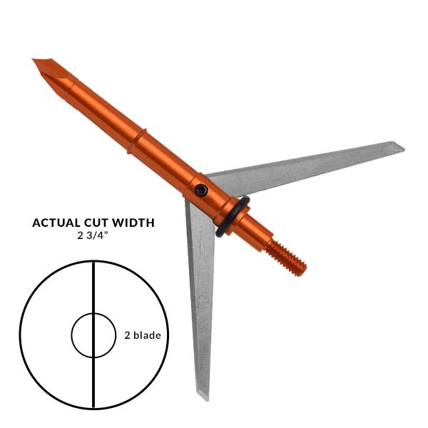Dead Ringer Super Freak Extreme 100gr Mechanical Broadhead 2-Blade 2.75 Inch Cut