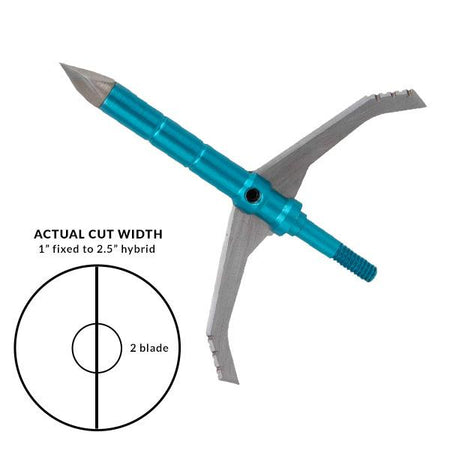 Dead Ringer Great White 2.5-Inch Cut Mechanical Broadhead 100/125 Grain Blue