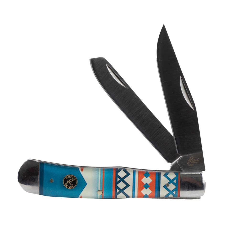 ABKT Roper Sunset Series Trapper Pocket Knife 2 Blades