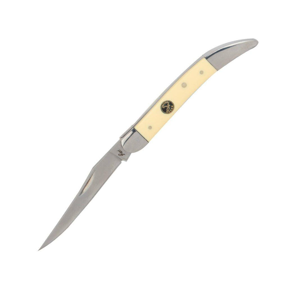 ABKT Roper Pecos Toothpick Pocket Knife 3.25" Clip Point Yellow Delrin