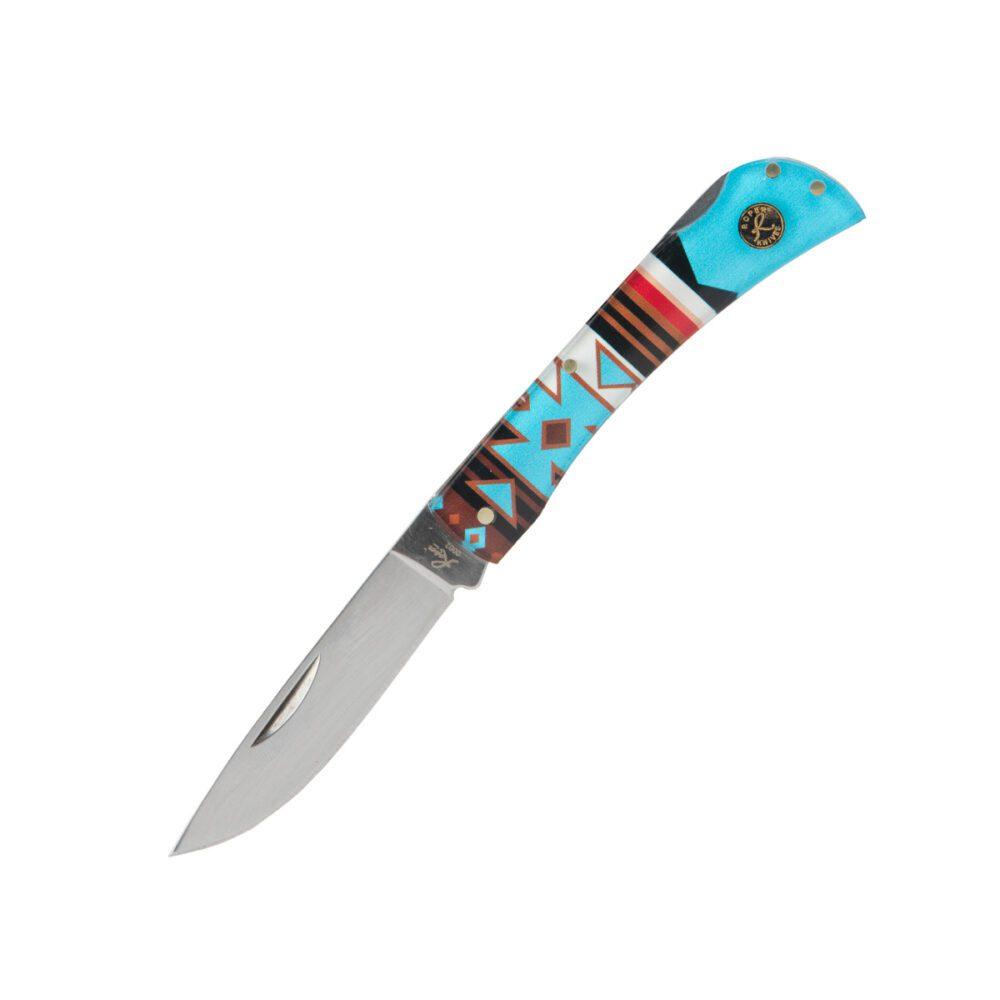 ABKT Roper Tumble Weed Sunset Series II 3" Drop Point Folding Knife