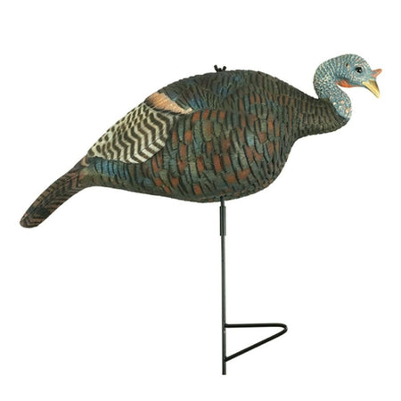 The Grind Hen Turkey Decoy Relaxed Feeding Pose - 2-Piece Motion Stake Included