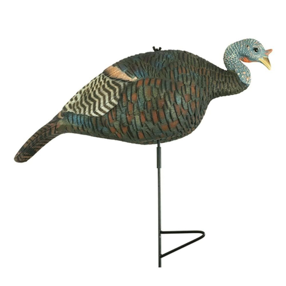 The Grind Hen Turkey Decoy Relaxed Feeding Pose - 2-Piece Motion Stake Included