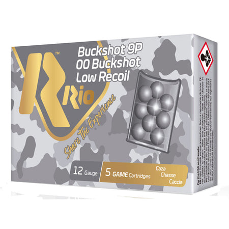 Rio Ammunition 12 Gauge RBLR129 Royal Buck Low Recoil 2.75" 00 Buck Shot