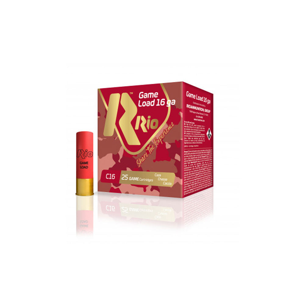 Rio Ammunition 16 Gauge Shotgun Shells Game Load #8 1 oz 2.75 in