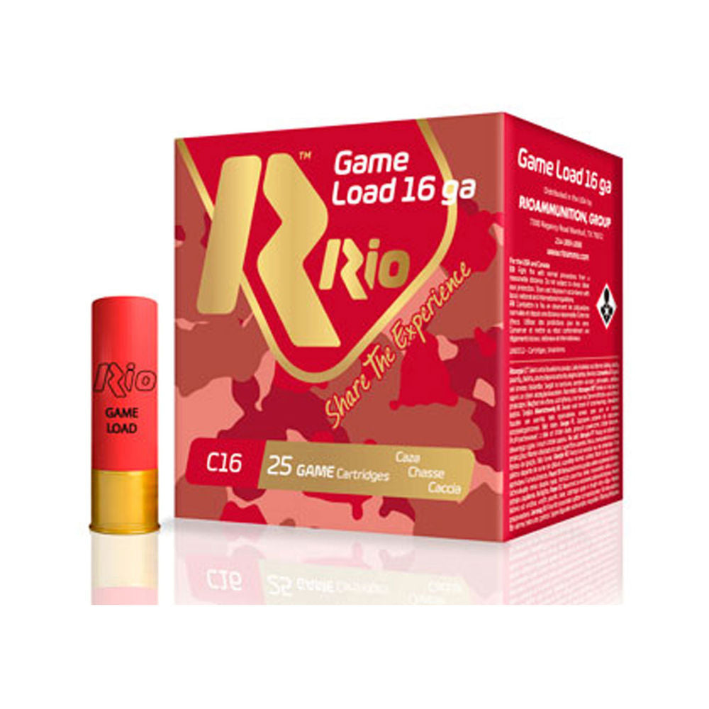 Rio Ammunition 16 Gauge Shotgun Shells Game Load Heavy Field #7.5 1-1/8 oz 2.75 in