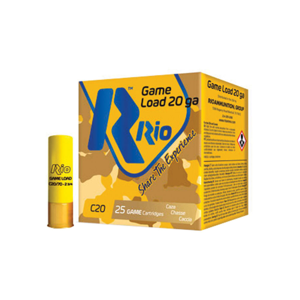 Rio Ammunition 20 Gauge Shotgun Shells Game Load Light #7.5 1 oz 2.75 in