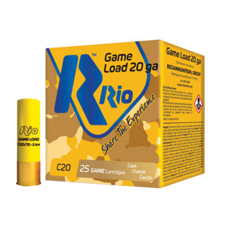 Rio Ammunition 20 Gauge Shotgun Shells Game Load Light #8 1 oz 2.75 in
