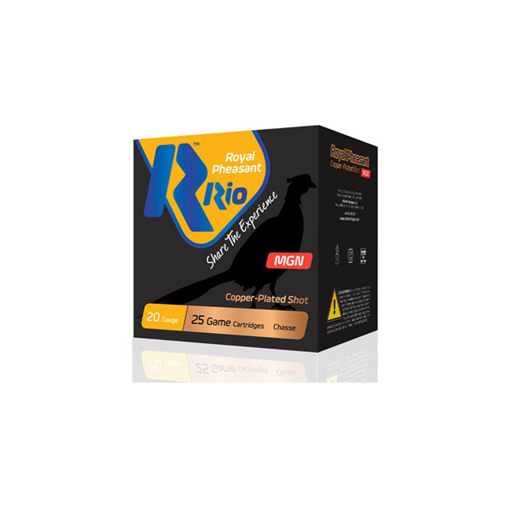 Rio Ammunition 20 Gauge Shotgun Shells Royal Pheasant Copper MGN #5 1-1/4 oz 3 in