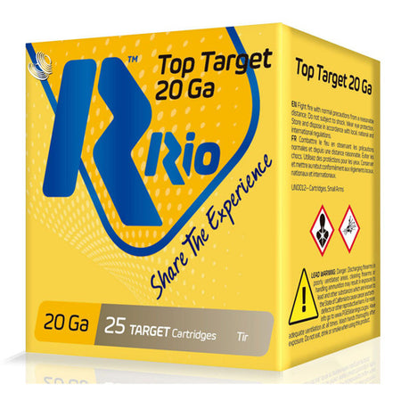Rio Ammunition 20 Gauge Shotgun Shells Top Target #8 7/8 oz 2.75 in