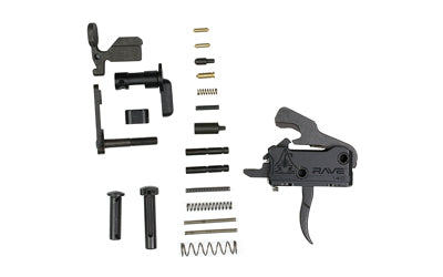 Rise Armament Rave Single Stage AR-15 Trigger, Includes LPK, Anti-Walk Pins, Hybrid Blade, Black T017-12003