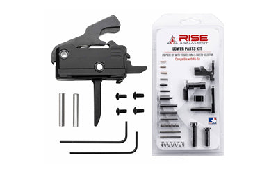 Rise Armament Rave 140 Trigger Lower Parts Kit AR Mil-Spec Flat Blade 3.5lb Pull Black T017F-12003