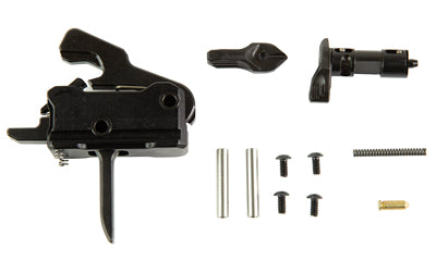 Rise Armament Rave 140 Flat Trigger & Ambidextrous Safety Selector, AR15, 3.5 LB, Black T017F-6423-BLK