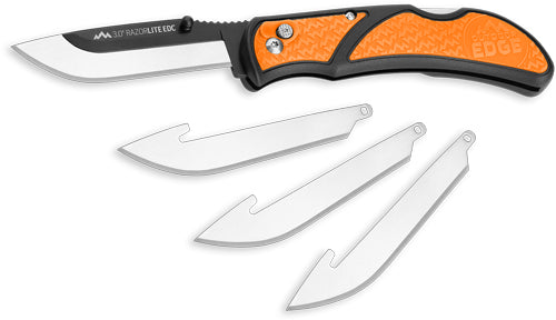 Outdoor Edge Razor-Lite EDC 3" Orange Folder with 4 Replacement Blades