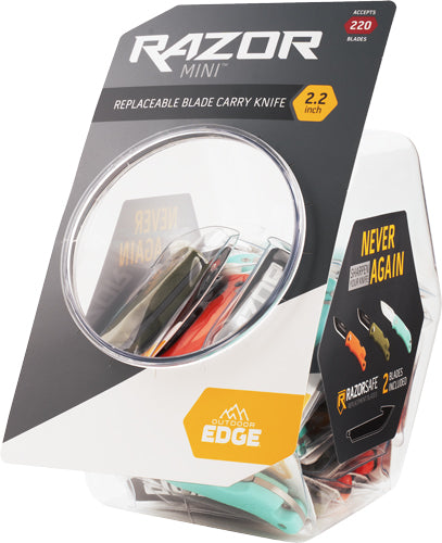 OUTDOOR EDGE RAZOR-MINI 2.2" FISHBOWL 18 KNIVES