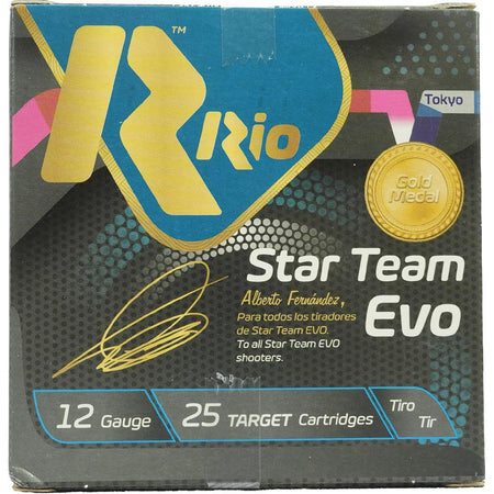 Rio Ammunition 12 Gauge Shotgun Shells Star Team EVO High Velocity #8 1 oz 2.75 in