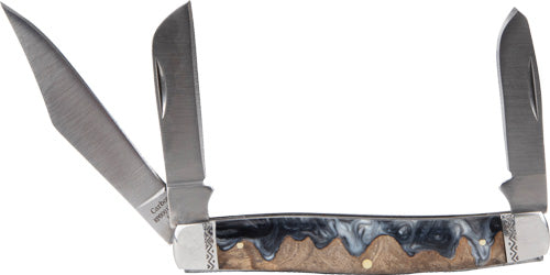 ABKT Roper Lahar 3-Blade Stockman Folding Knife 3.25" Wood Resin Handle