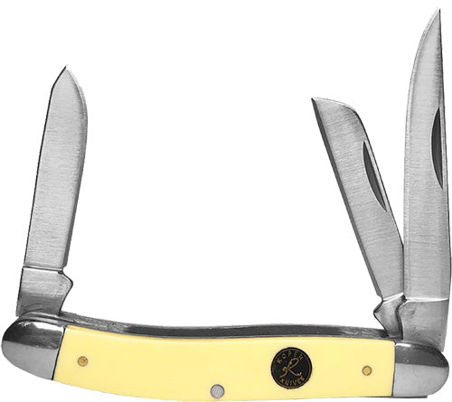 ABKT Roper Pecos Stockman Liner Lock Folding Knife - Cream Handles