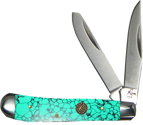 ABKT Roper Stone Peanut Series 2-Blade Pocket Knife - Sea Foam