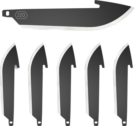 Outdoor Edge 2.2" Black Drop Point Blade 6-Pack