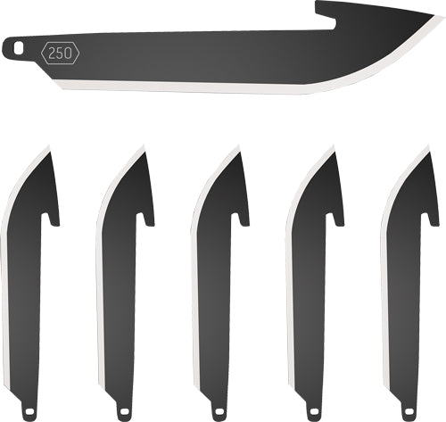Outdoor Edge 2.5" Black Drop Point Blade 6-Pack