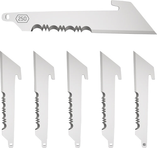 Outdoor Edge 2.5" Black Serrated Utility Blade 6-Pack