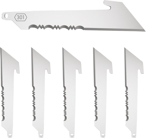 Outdoor Edge 3" Black Serrated Utility Blade 6-Pack