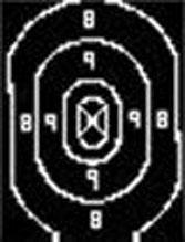 Speedwell NRA Official Police Qualification Silhouette Repair Center Targets - 500/Pack