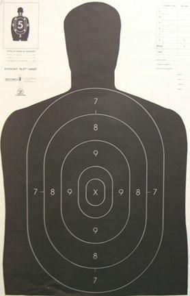 Speedwell NRA Official Police Silhouette Shooting Target Black 200/Pack