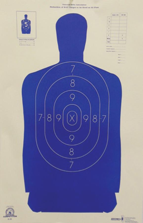 Speedwell Official NRA Police Silhouette Reduced 50 ft. Target 14" x 21.5"