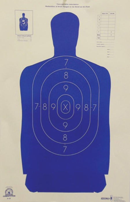 Speedwell Official NRA Police Silhouette Reduced 50 ft. Target 14" x 21.5"