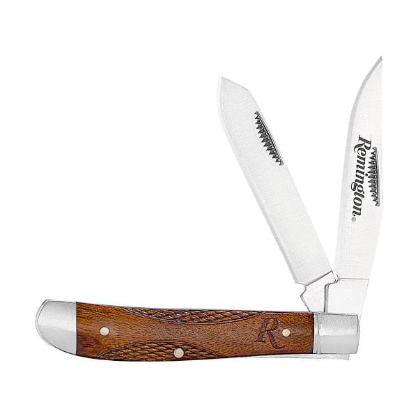 Remington Woodland Trapper Folder Knife 3.5 Inch Blade Wood