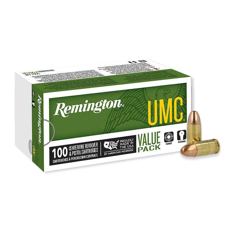 Remington 9mm Luger / Parabellum Handgun Ammo UMC Value Pack Full Metal Jacket FMJ 115 grain 