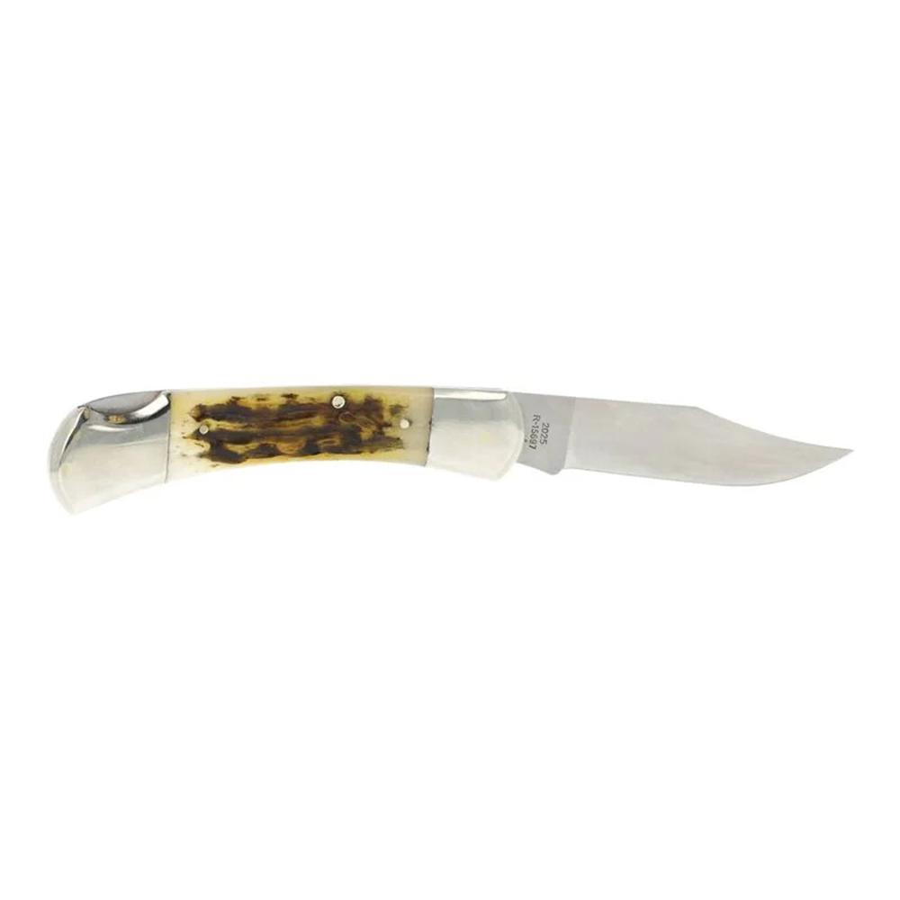 Remington Ole Granddad 2025 Bullet Knife Stag 3.73" Clip Blade