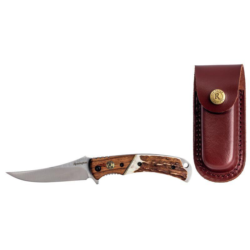Remington Guide Series 4" Folding Knife Stag Handles with Sheath