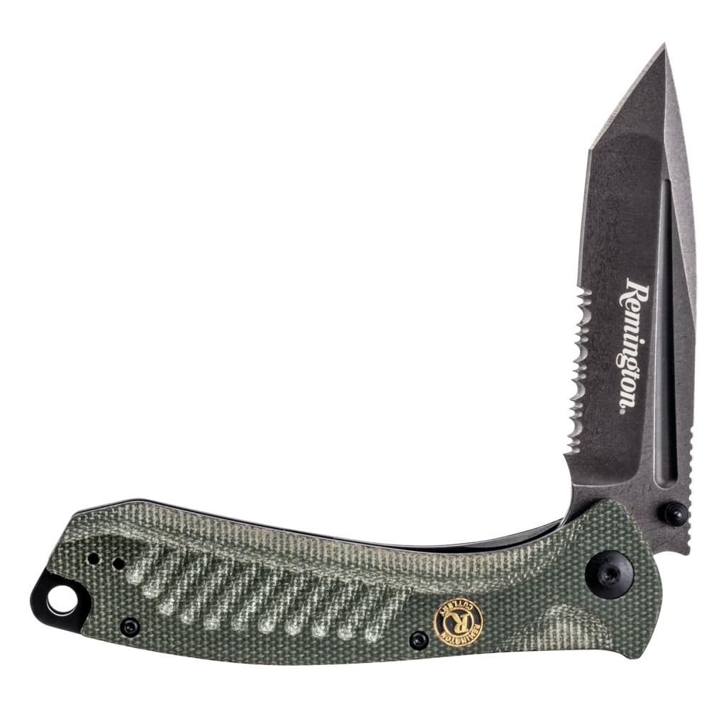 Remington Everyday Carry Liner Lock Folding Knife Tanto 5" Green