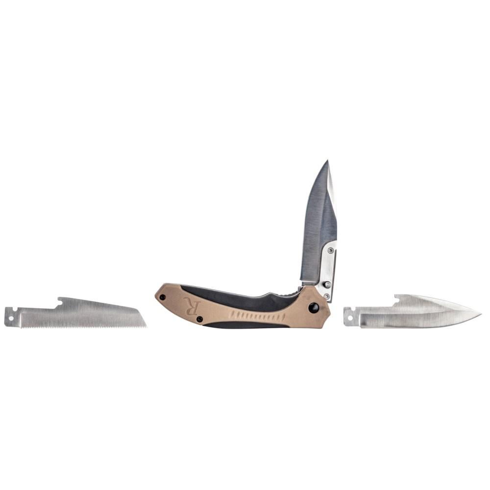 Remington RXB Multi-Blade Folding Knife 4-1/2" Tan and Black