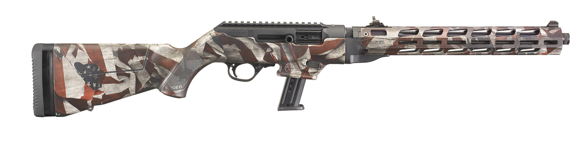 Ruger PC Carbine 19121, 9mm Luger, 17+1 Capacity, American Flag Cerakote & Stock