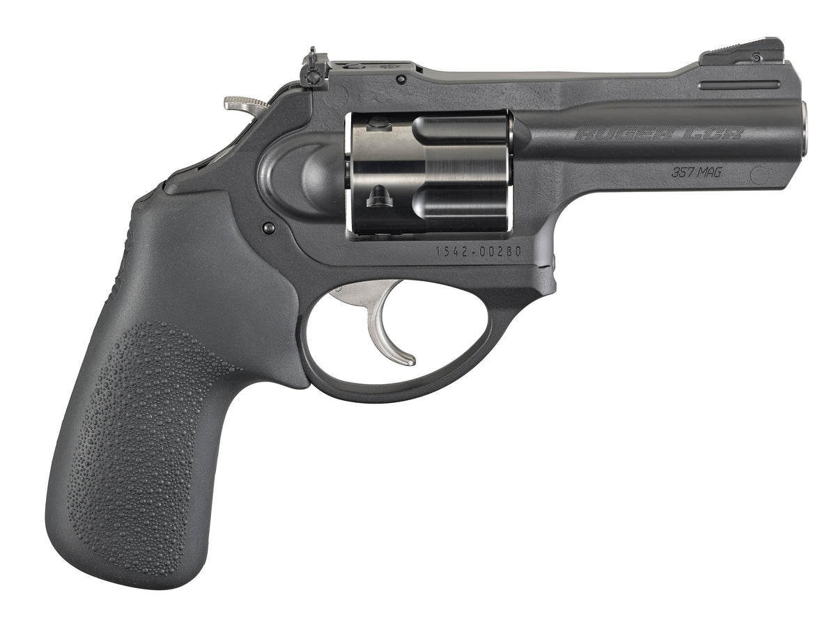 Ruger 5444 LCRx 357 Mag 5rd 3" Matte Black Steel Barrel, Black PVD Cylinder, Matte Black Stainless Steel Frame, Black Hogue Tamer Monogrip Grip