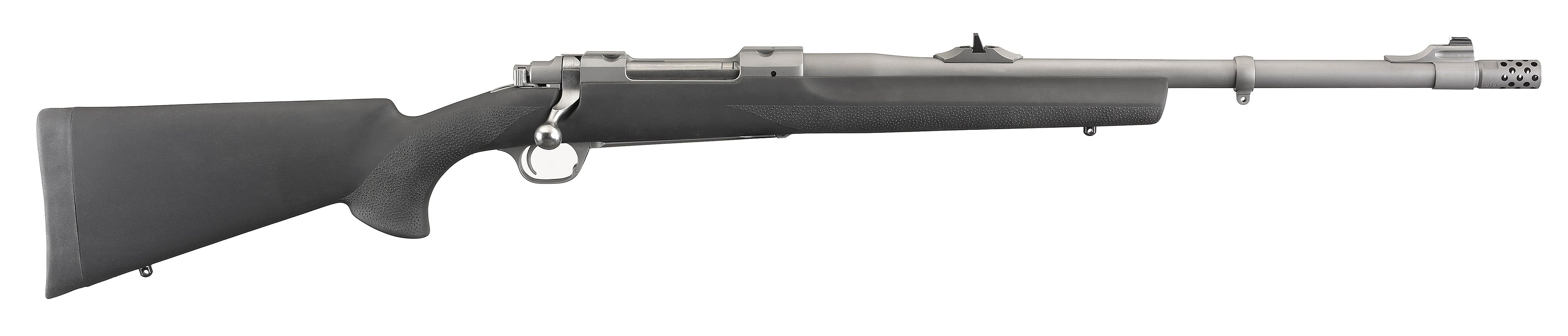 Ruger Hawkeye Alaskan Full Size .338 Win Mag 20" Rifle, Matte Stainless Threaded Barrel, Black Hogue Stock
